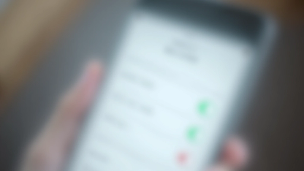 Smartphone-Benachrichtigungseinstellungen auf dem Display mit verschiedenen Schaltern und Optionen